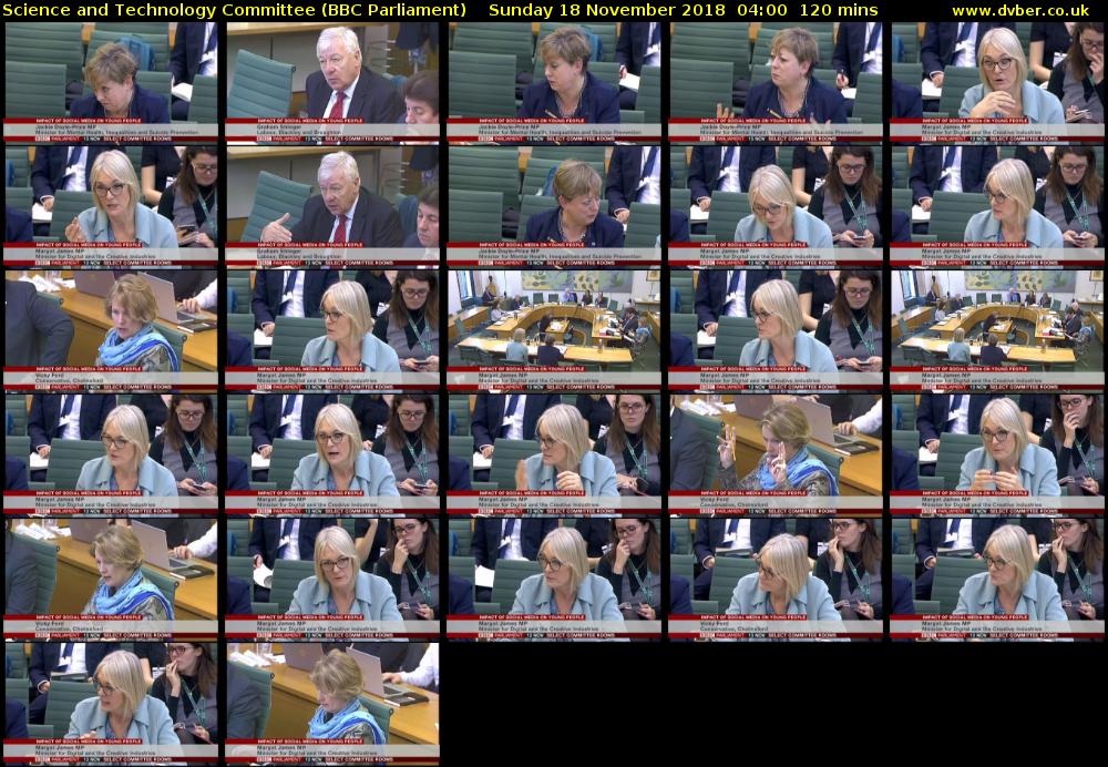 Science and Technology Committee (BBC Parliament) Sunday 18 November 2018 04:00 - 06:00