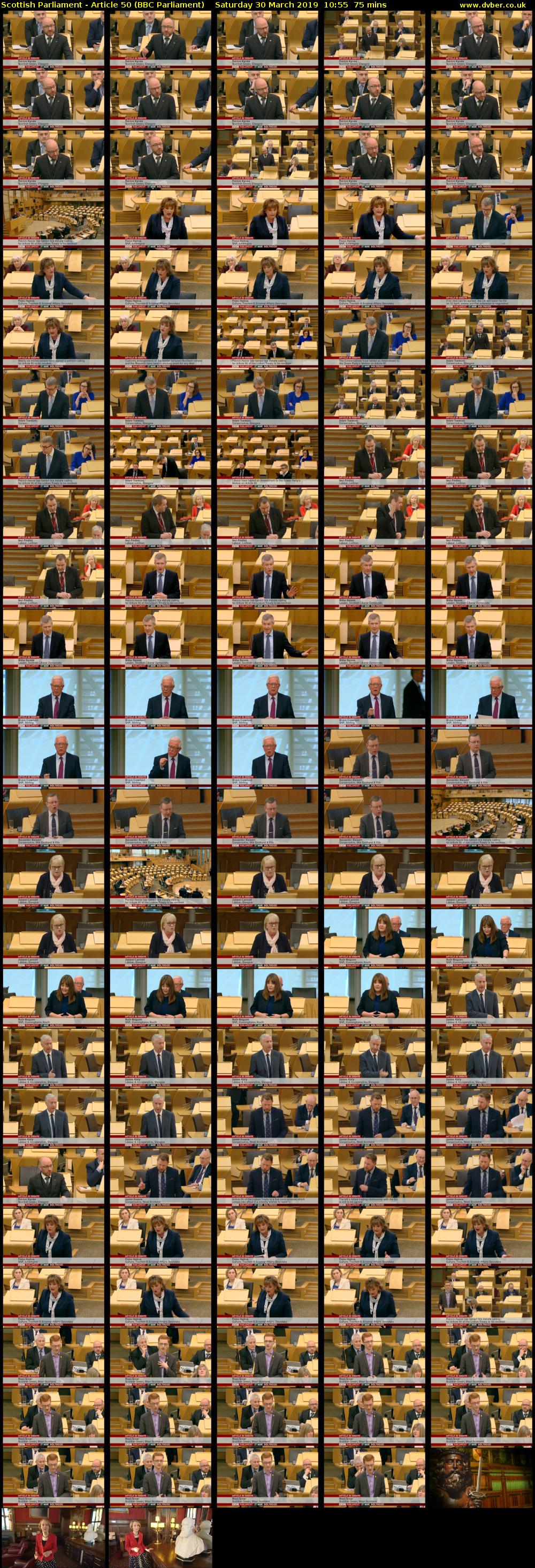 Scottish Parliament - Article 50 (BBC Parliament) Saturday 30 March 2019 10:55 - 12:10