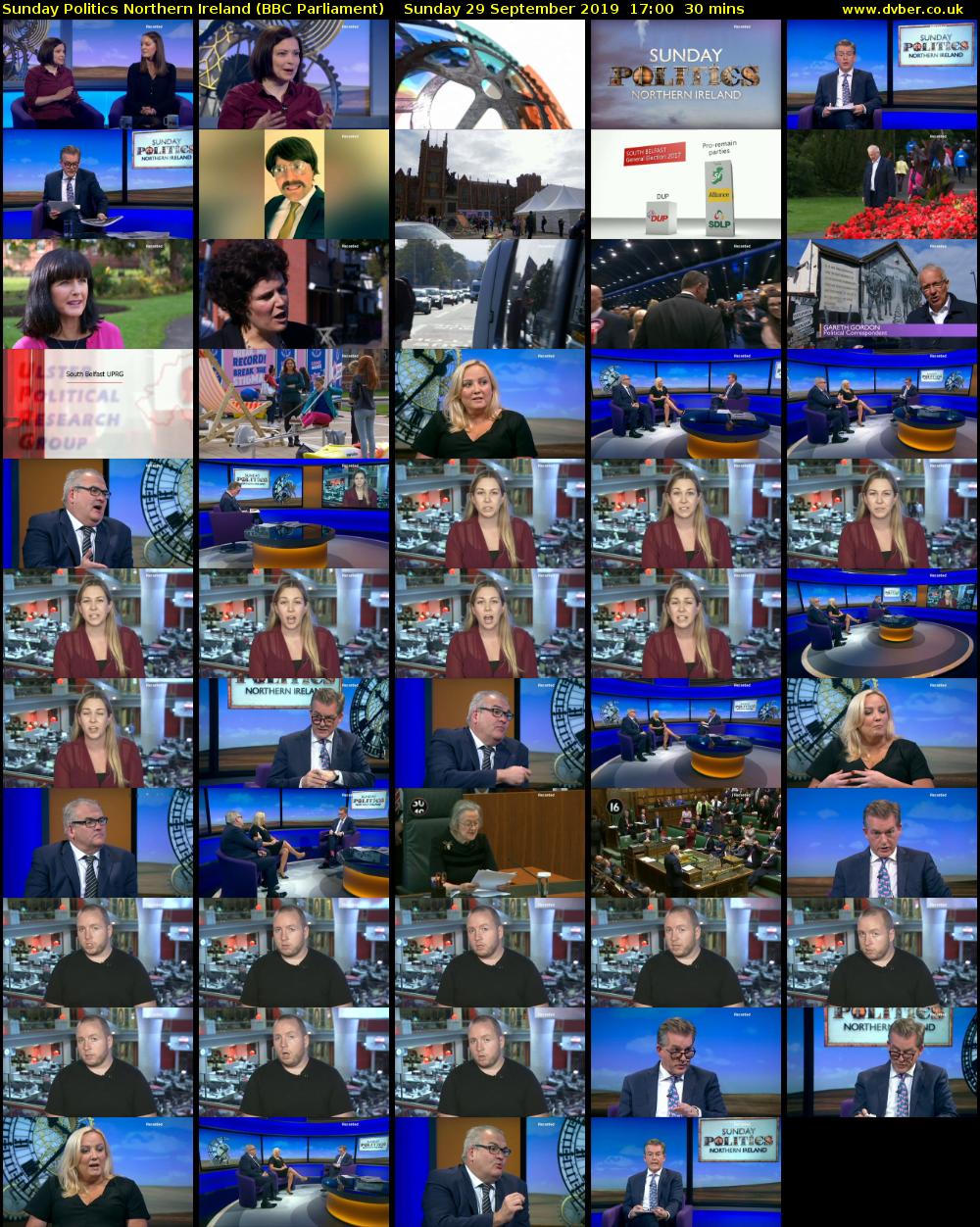 Sunday Politics Northern Ireland (BBC Parliament) Sunday 29 September 2019 17:00 - 17:30