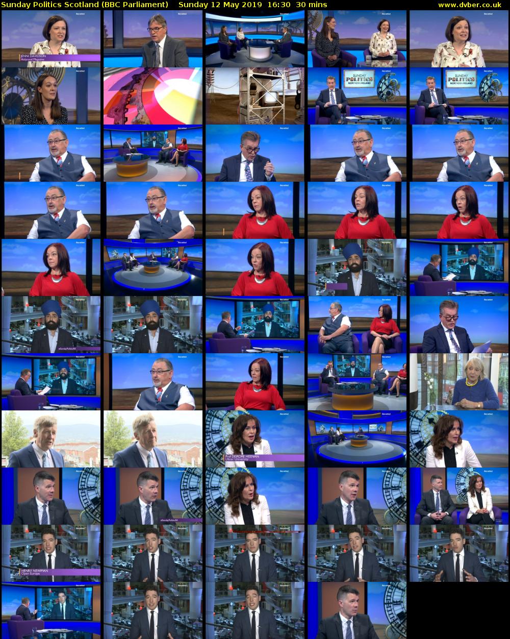 Sunday Politics Scotland (BBC Parliament) Sunday 12 May 2019 16:30 - 17:00