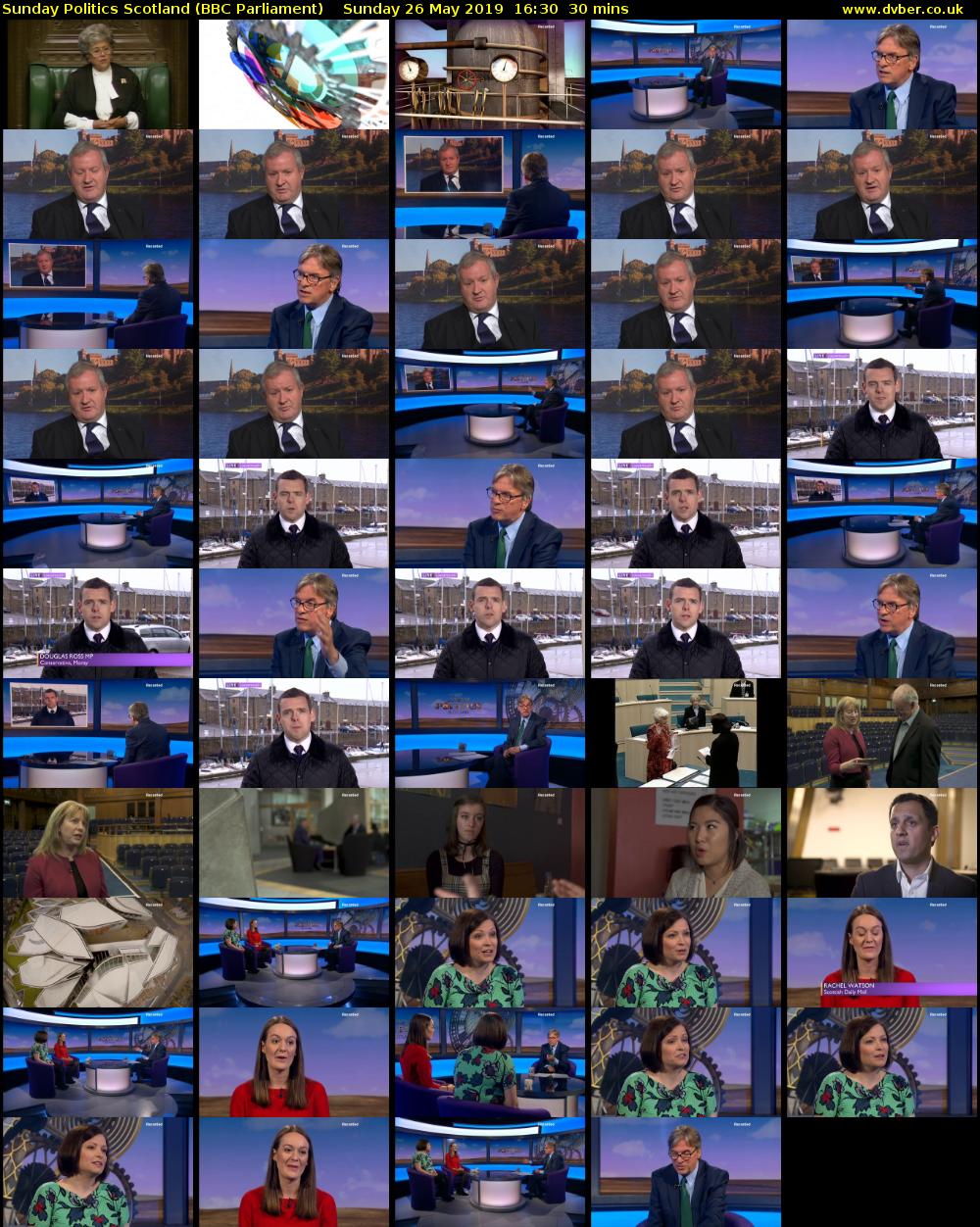 Sunday Politics Scotland (BBC Parliament) Sunday 26 May 2019 16:30 - 17:00