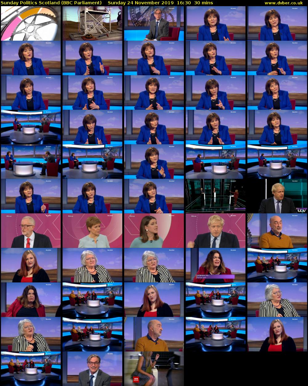 Sunday Politics Scotland (BBC Parliament) Sunday 24 November 2019 16:30 - 17:00