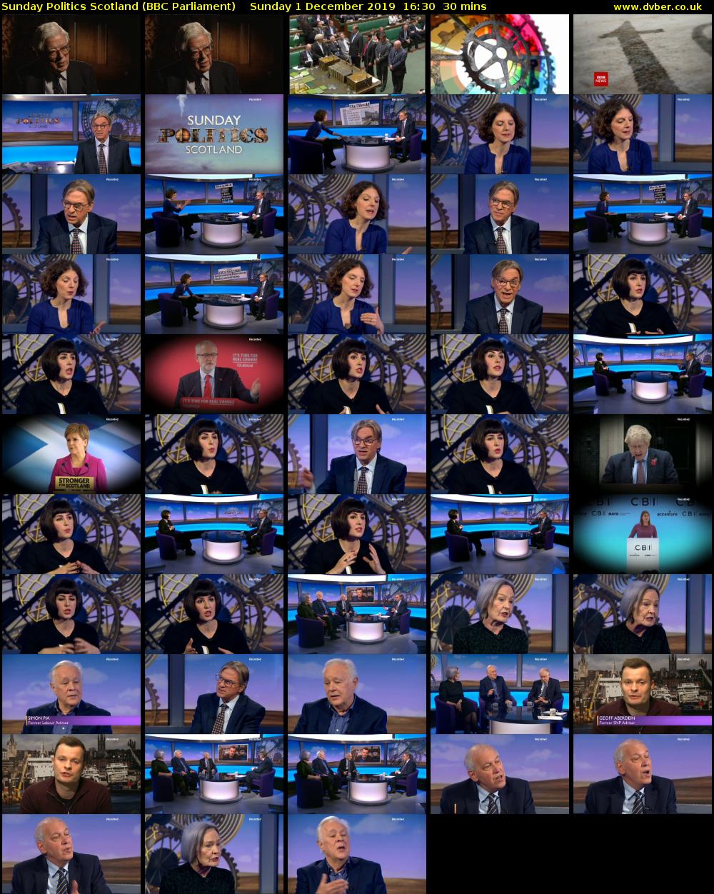 Sunday Politics Scotland (BBC Parliament) Sunday 1 December 2019 16:30 - 17:00