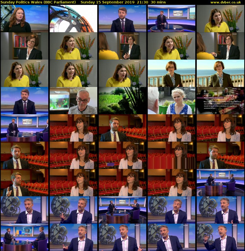 Sunday Politics Wales (BBC Parliament) Sunday 15 September 2019 21:30 - 22:00