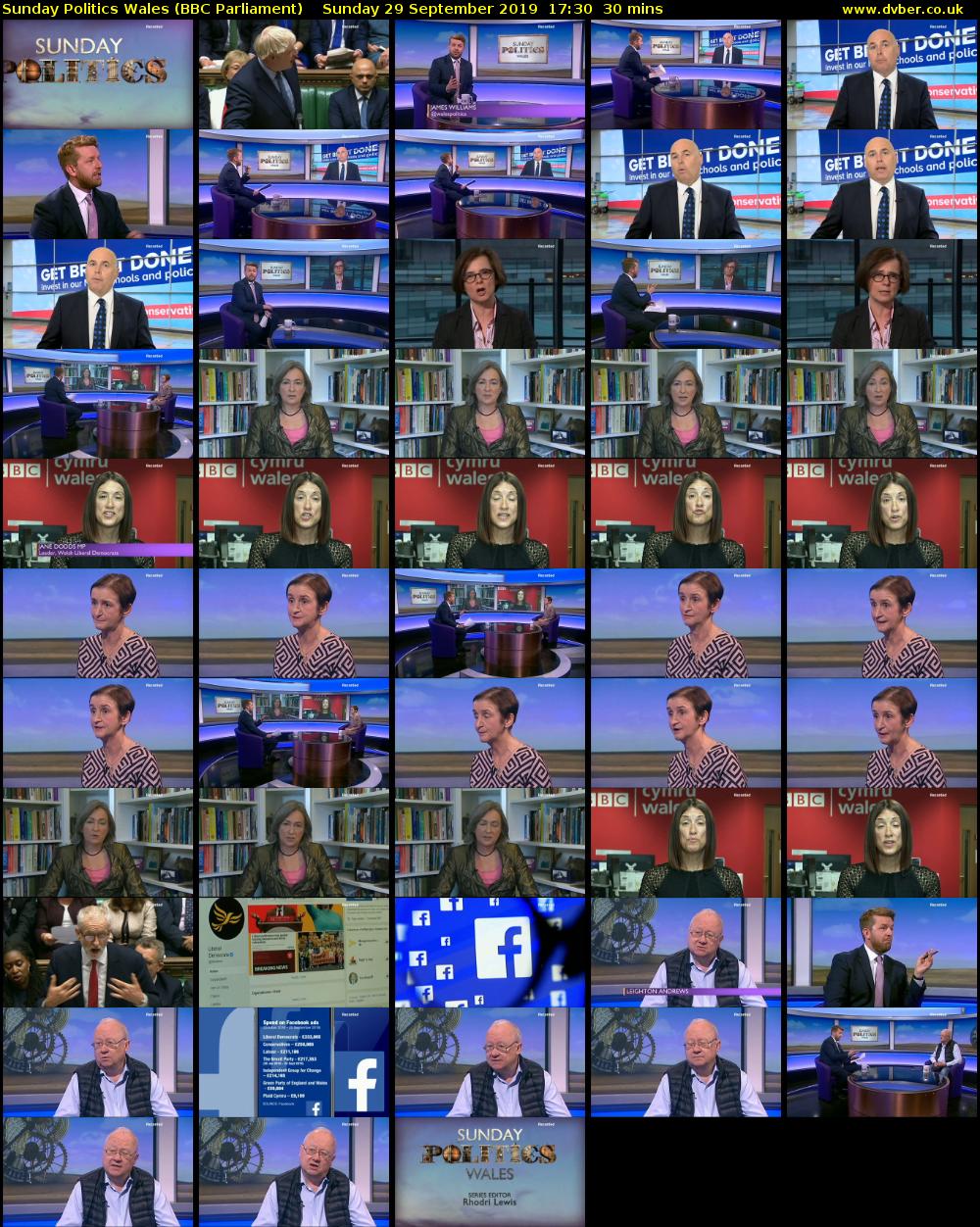 Sunday Politics Wales (BBC Parliament) Sunday 29 September 2019 17:30 - 18:00