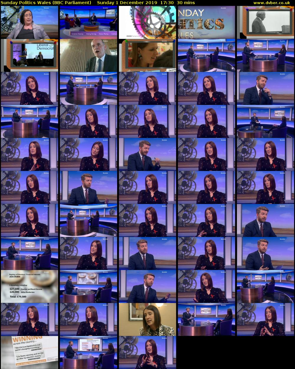 Sunday Politics Wales (BBC Parliament) Sunday 1 December 2019 17:30 - 18:00