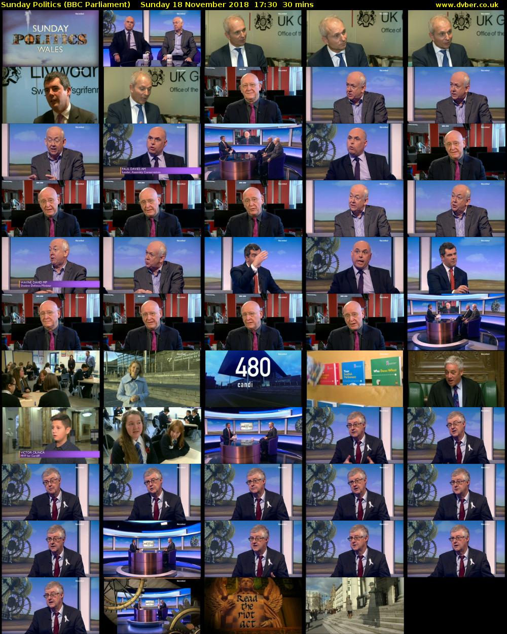 Sunday Politics (BBC Parliament) Sunday 18 November 2018 17:30 - 18:00