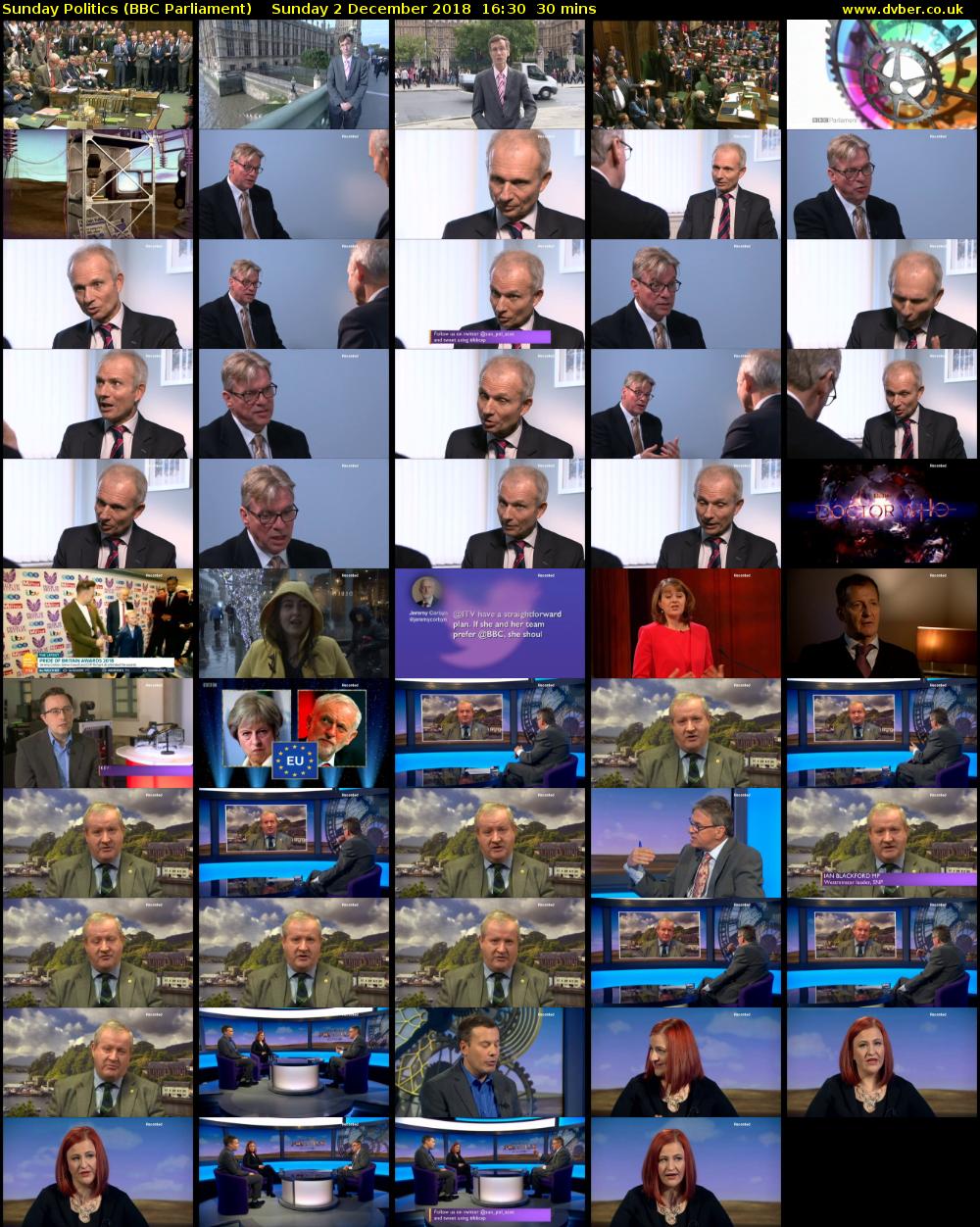 Sunday Politics (BBC Parliament) Sunday 2 December 2018 16:30 - 17:00