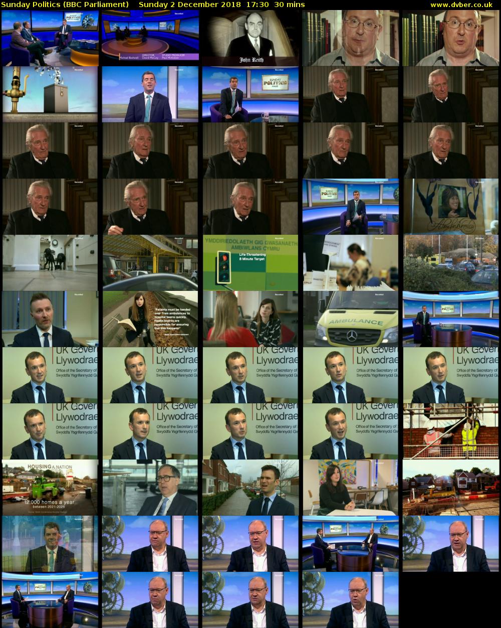 Sunday Politics (BBC Parliament) Sunday 2 December 2018 17:30 - 18:00