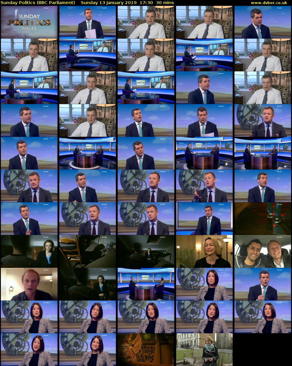 Sunday Politics (BBC Parliament) Sunday 13 January 2019 17:30 - 18:00