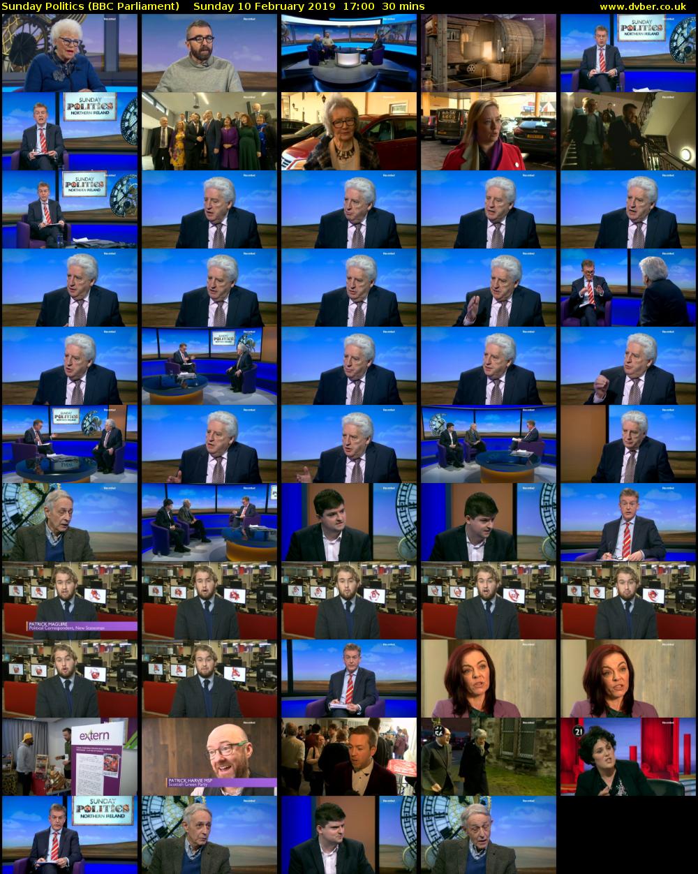 Sunday Politics (BBC Parliament) Sunday 10 February 2019 17:00 - 17:30