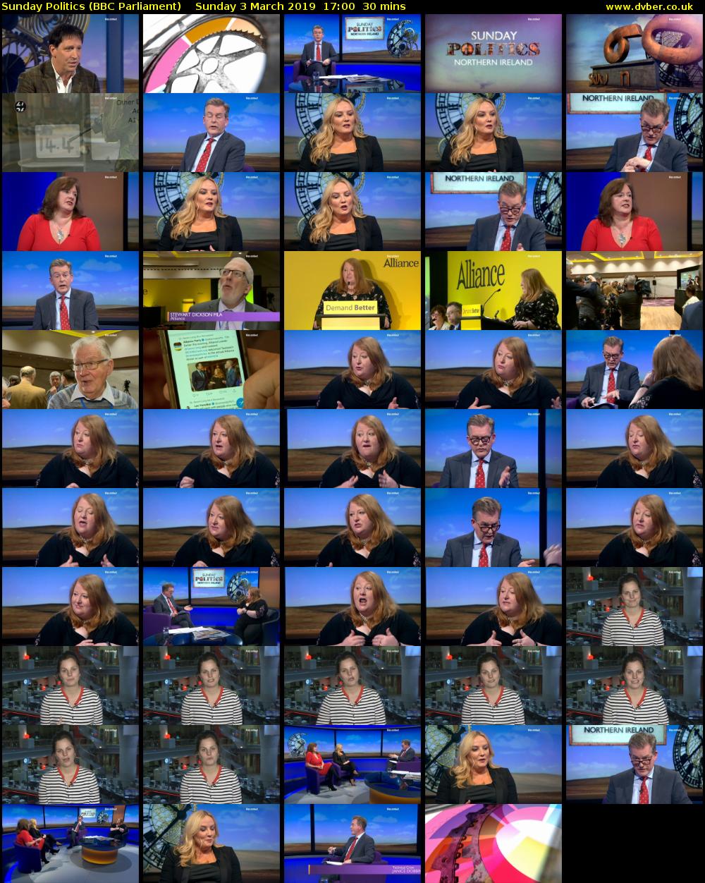 Sunday Politics (BBC Parliament) Sunday 3 March 2019 17:00 - 17:30