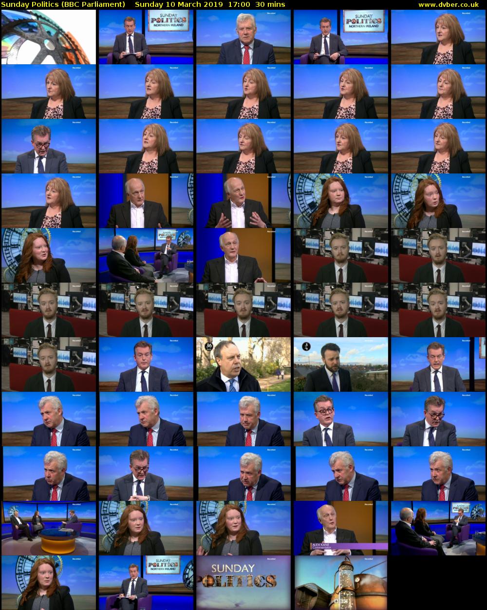 Sunday Politics (BBC Parliament) Sunday 10 March 2019 17:00 - 17:30
