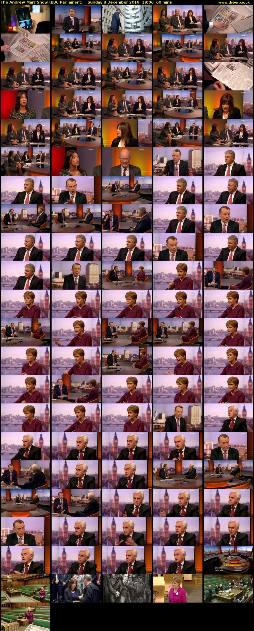 The Andrew Marr Show (BBC Parliament) Sunday 8 December 2019 19:00 - 20:00