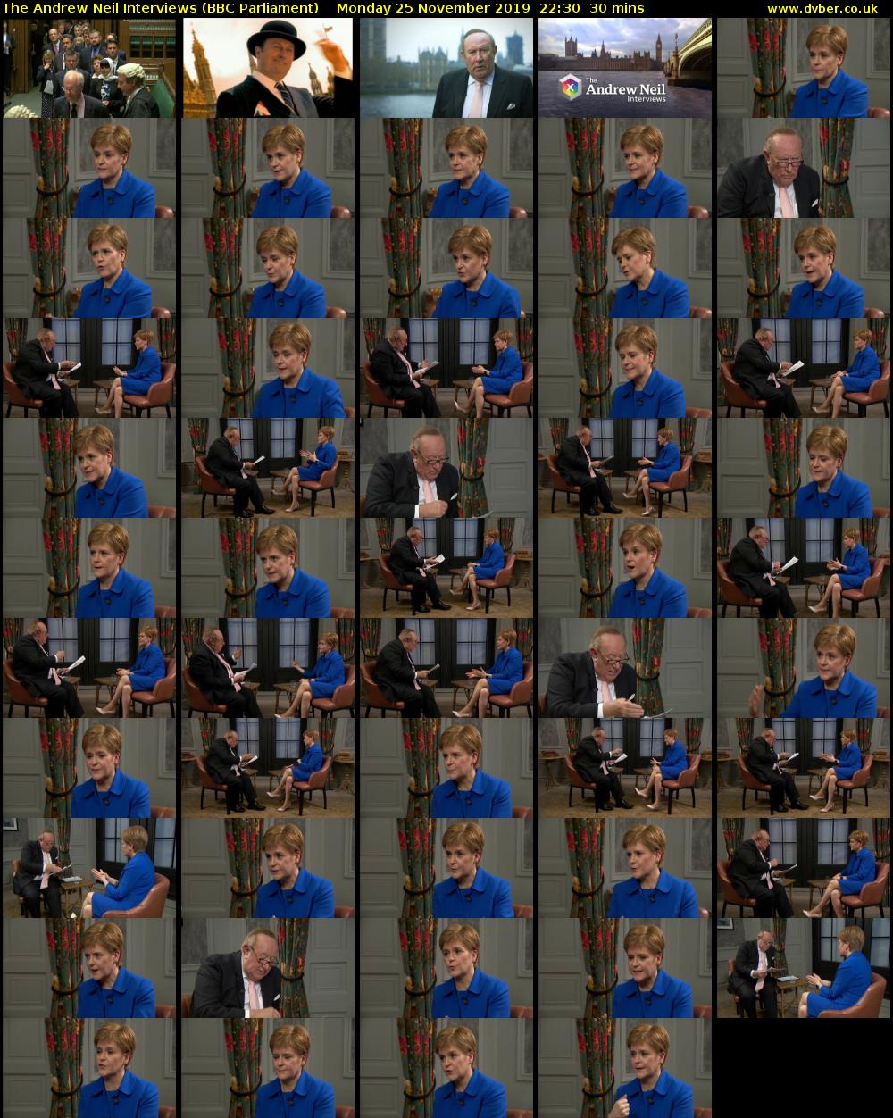 The Andrew Neil Interviews (BBC Parliament) Monday 25 November 2019 22:30 - 23:00