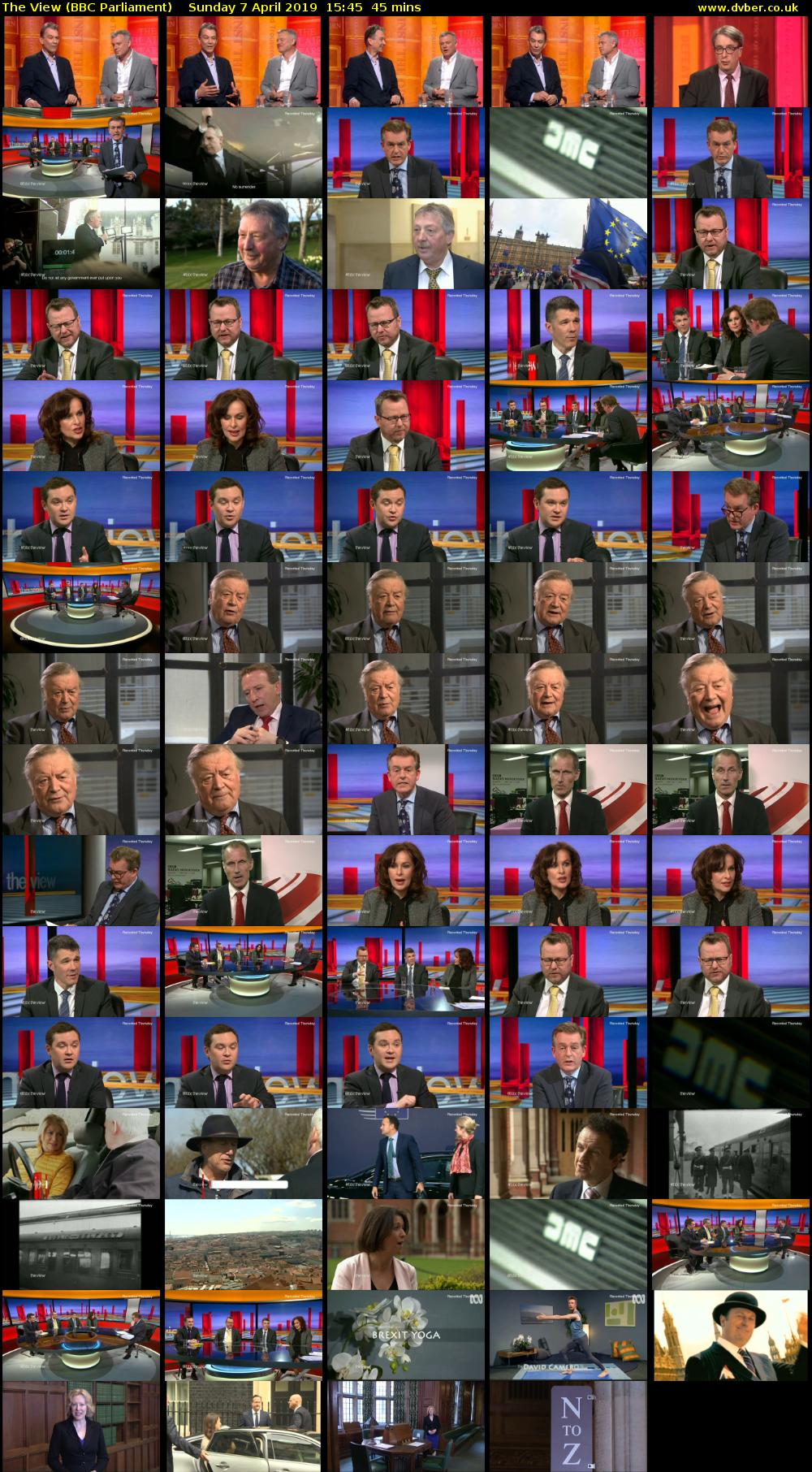 The View (BBC Parliament) Sunday 7 April 2019 15:45 - 16:30