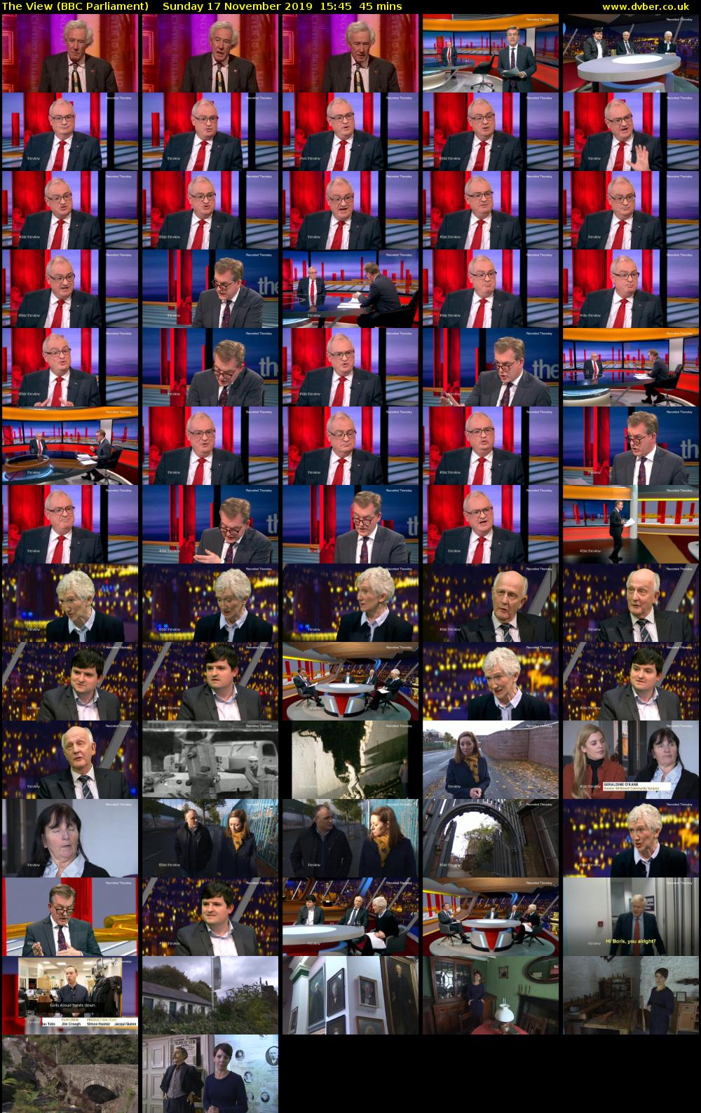 The View (BBC Parliament) Sunday 17 November 2019 15:45 - 16:30