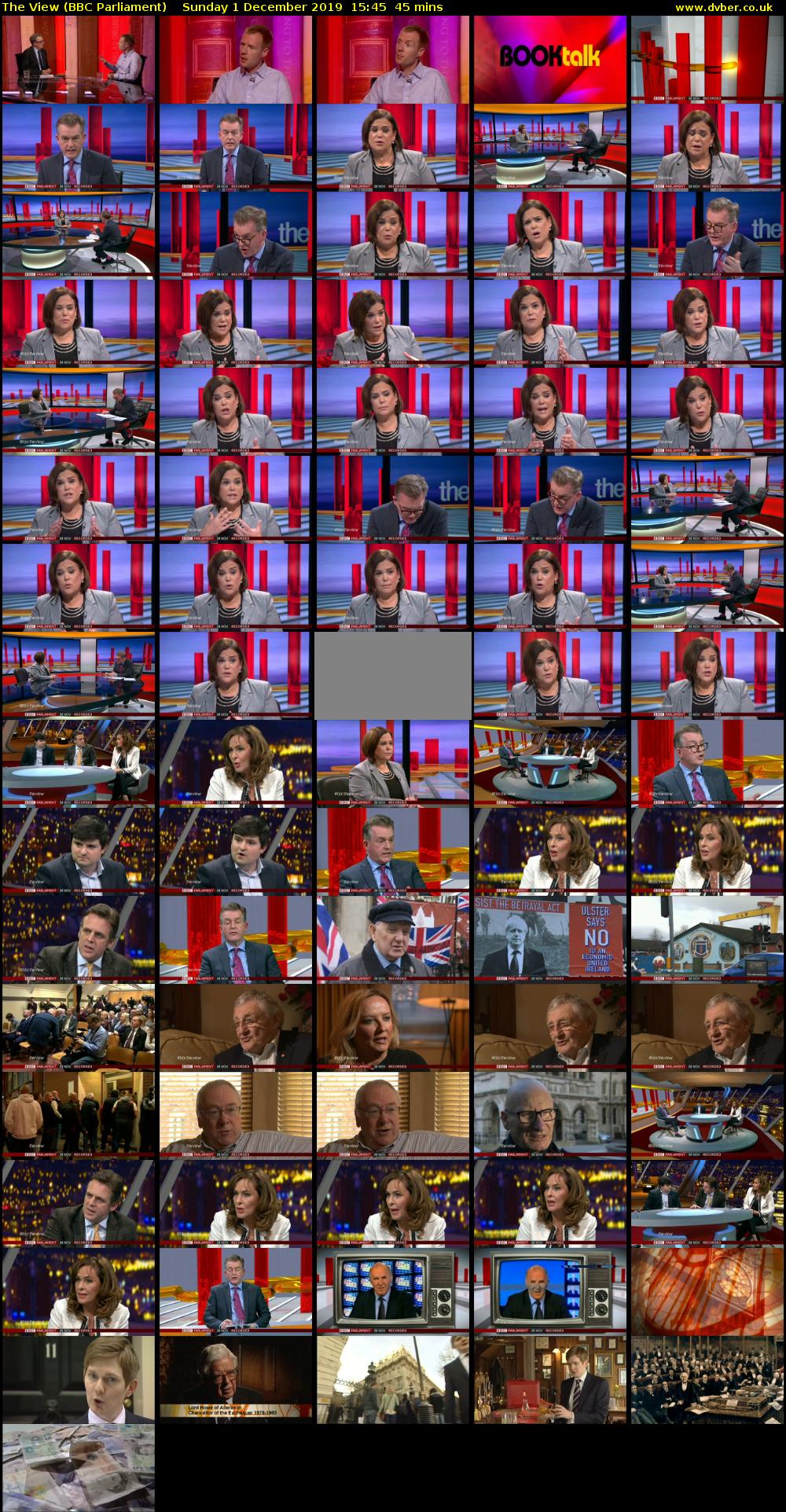The View (BBC Parliament) Sunday 1 December 2019 15:45 - 16:30
