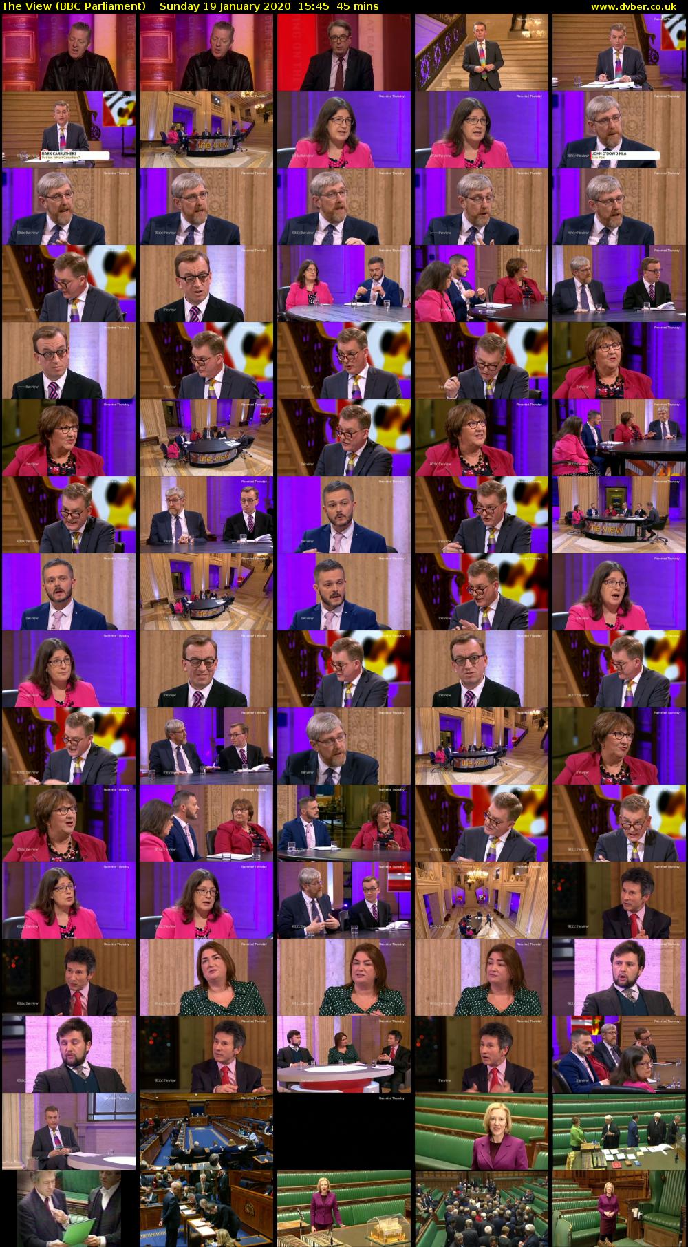 The View (BBC Parliament) Sunday 19 January 2020 15:45 - 16:30
