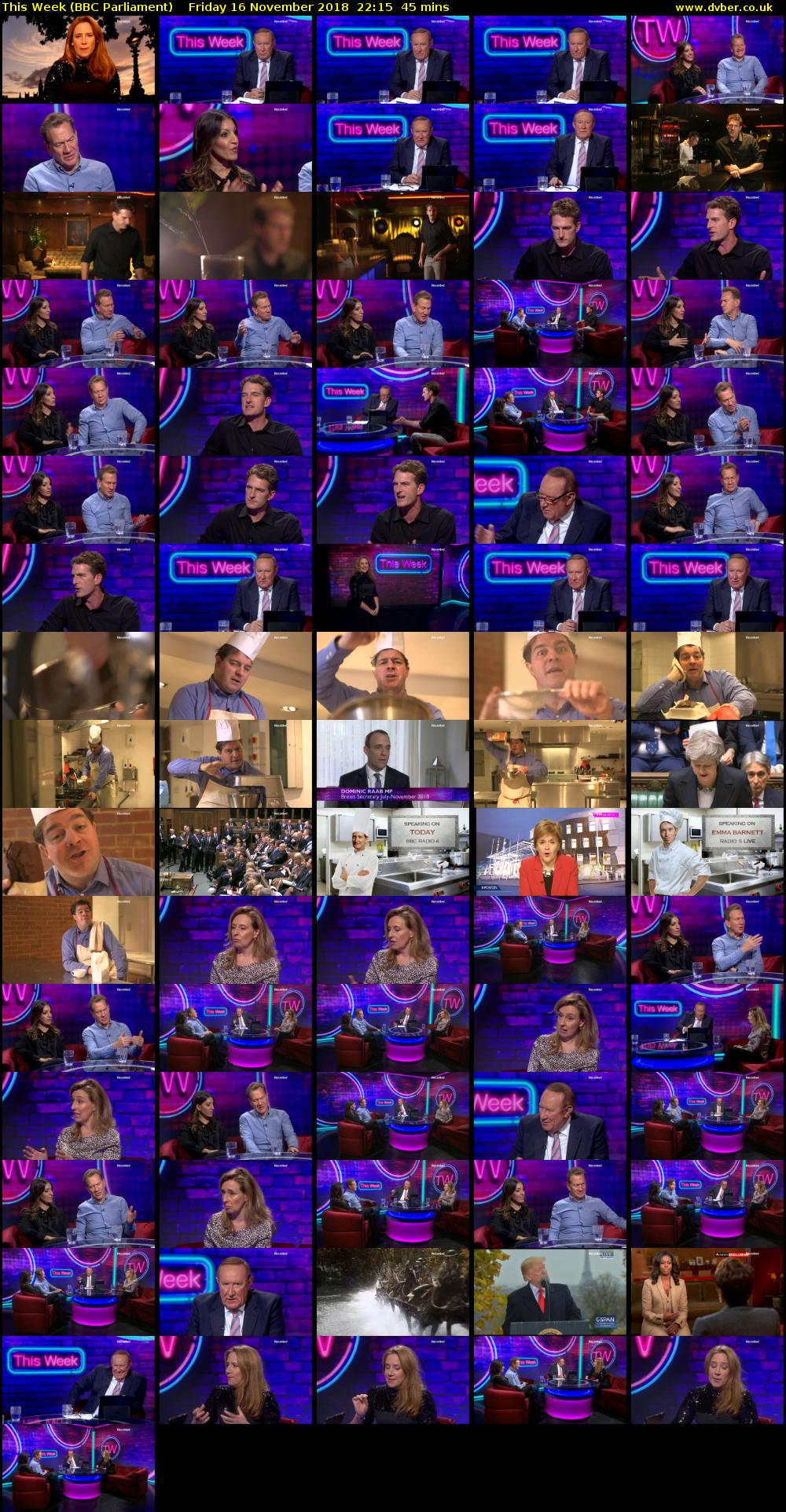 This Week (BBC Parliament) Friday 16 November 2018 22:15 - 23:00