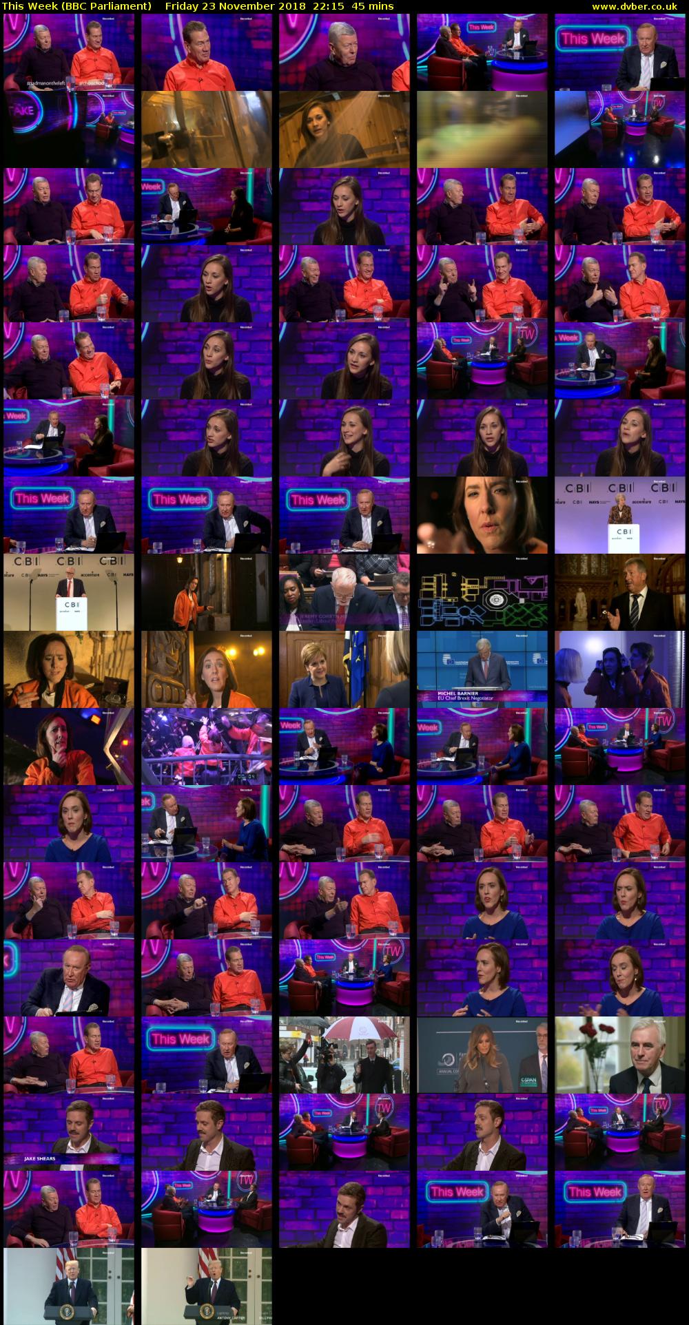 This Week (BBC Parliament) Friday 23 November 2018 22:15 - 23:00