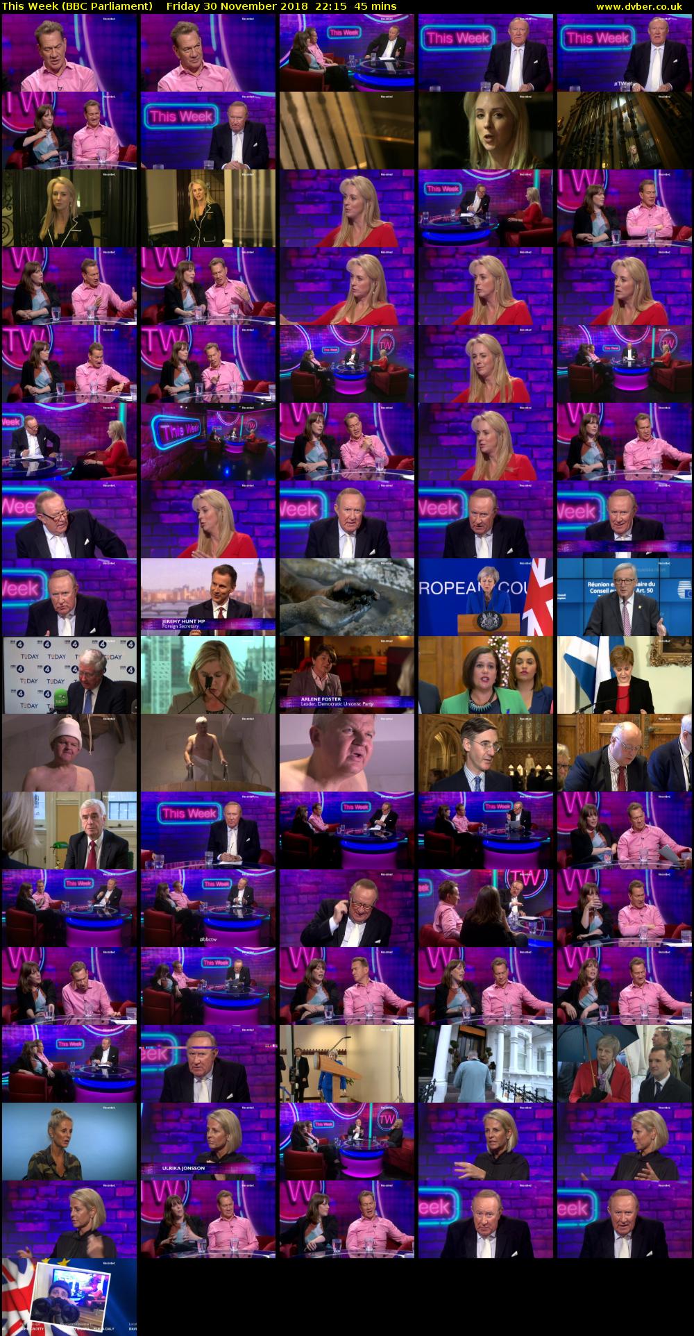 This Week (BBC Parliament) Friday 30 November 2018 22:15 - 23:00