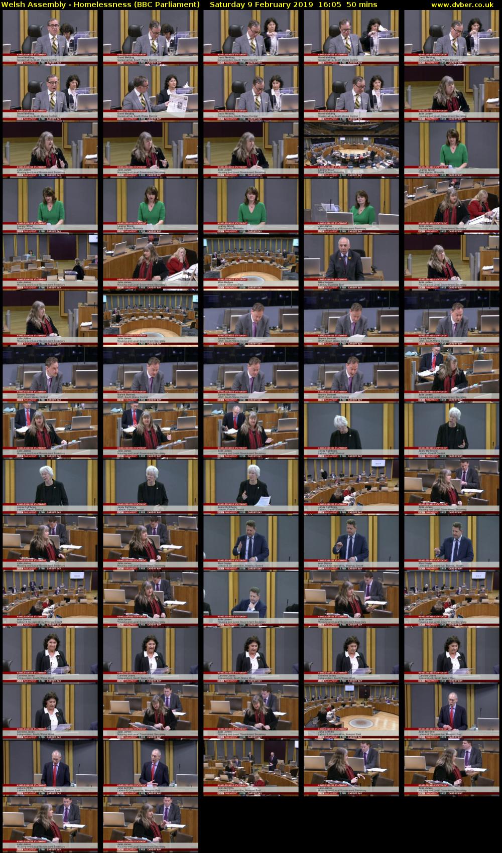 Welsh Assembly - Homelessness (BBC Parliament) Saturday 9 February 2019 16:05 - 16:55
