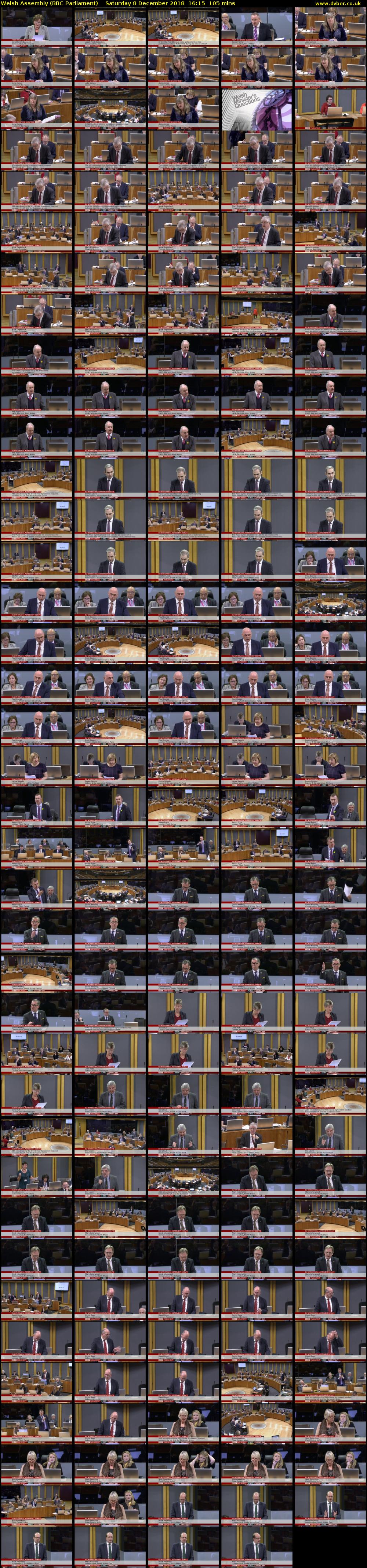 Welsh Assembly (BBC Parliament) Saturday 8 December 2018 16:15 - 18:00