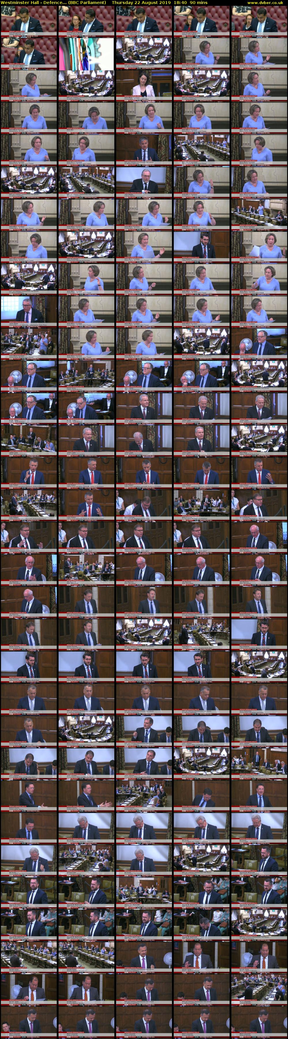 Westminster Hall - Defence... (BBC Parliament) Thursday 22 August 2019 18:40 - 20:10