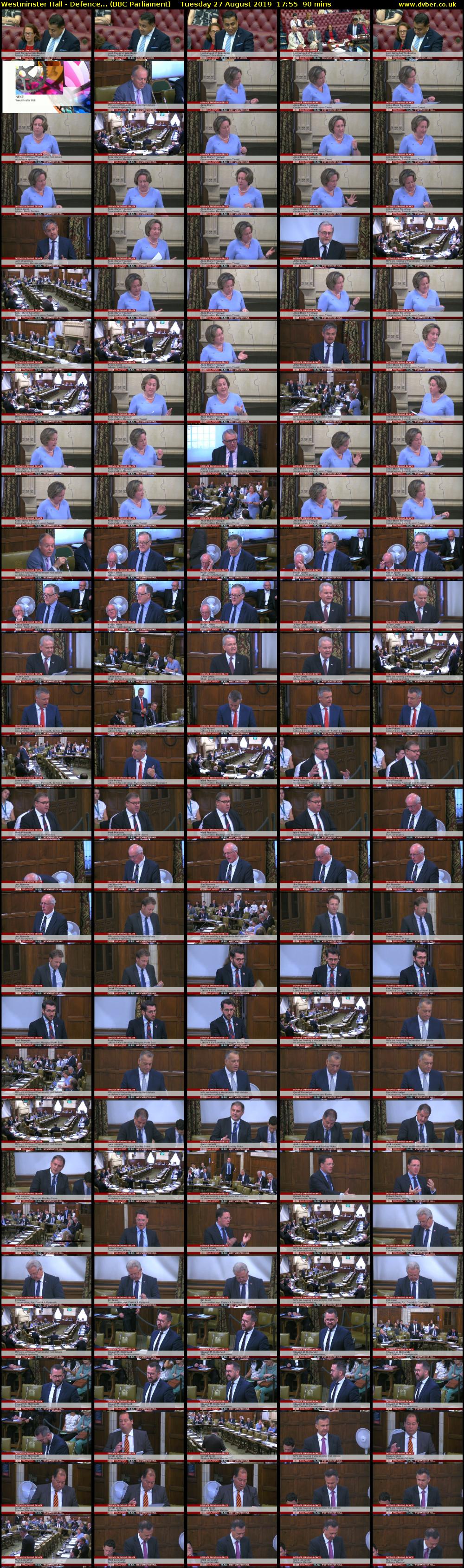 Westminster Hall - Defence... (BBC Parliament) Tuesday 27 August 2019 17:55 - 19:25