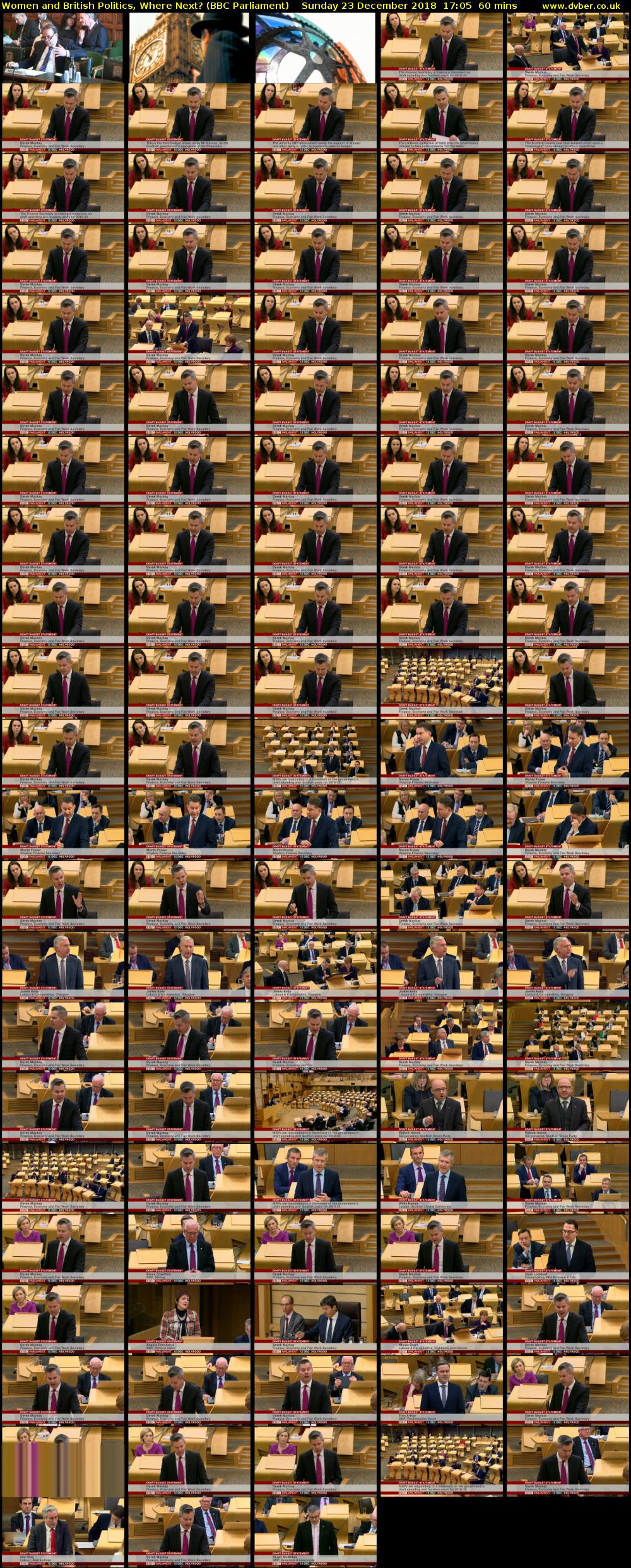 Women and British Politics, Where Next? (BBC Parliament) Sunday 23 December 2018 17:05 - 18:05