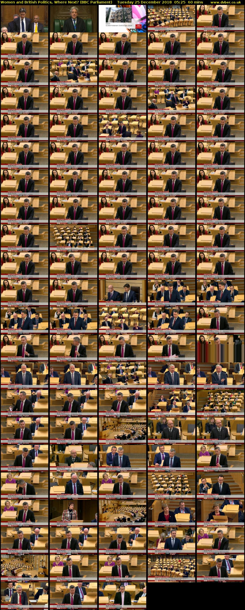 Women and British Politics, Where Next? (BBC Parliament) Tuesday 25 December 2018 05:25 - 06:25