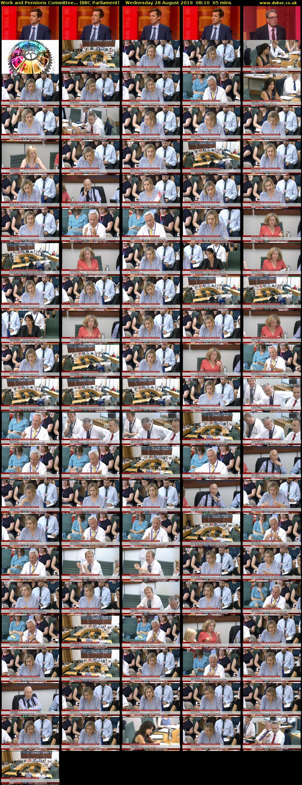 Work and Pensions Committee... (BBC Parliament) Wednesday 28 August 2019 08:10 - 09:15