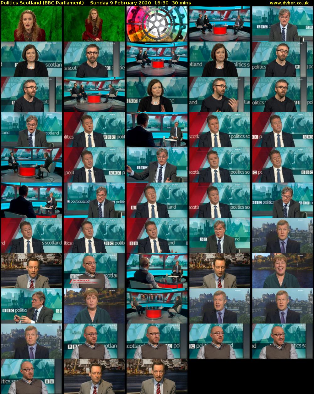 politics scotland (BBC Parliament) Sunday 9 February 2020 16:30 - 17:00