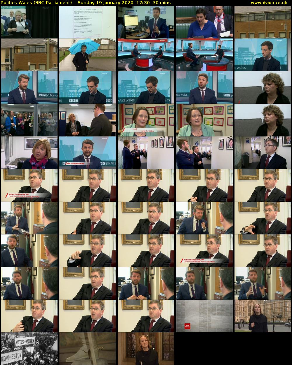 politics wales (BBC Parliament) Sunday 19 January 2020 17:30 - 18:00