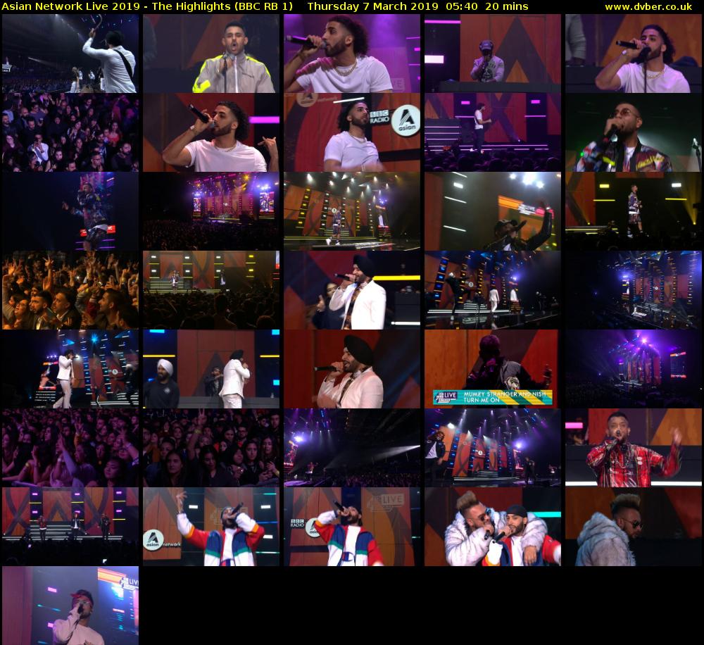 Asian Network Live 2019 - The Highlights (BBC RB 1) Thursday 7 March 2019 05:40 - 06:00