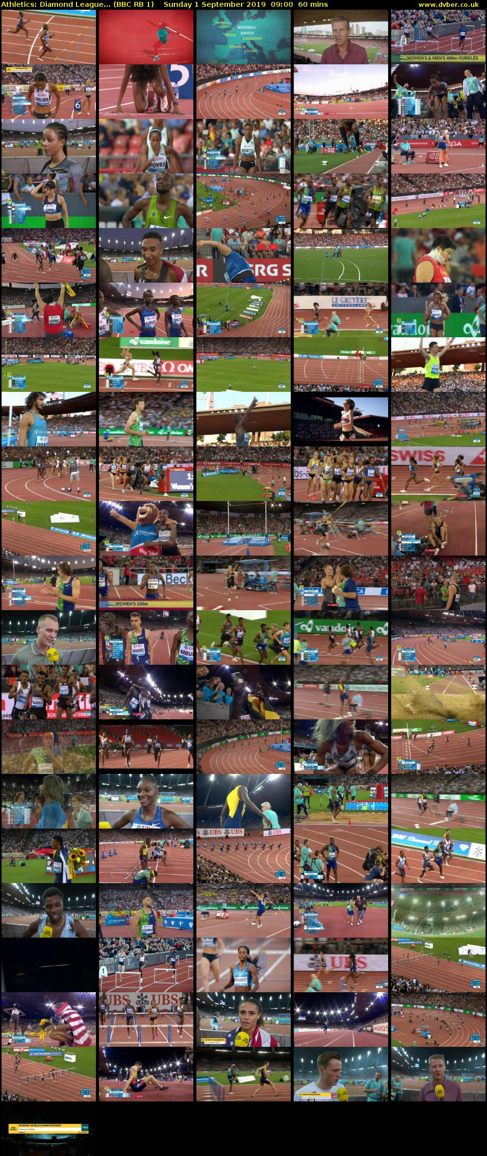 Athletics: Diamond League... (BBC RB 1) Sunday 1 September 2019 09:00 - 10:00