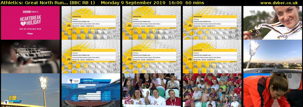 Athletics: Great North Run... (BBC RB 1) Monday 9 September 2019 16:00 - 17:00