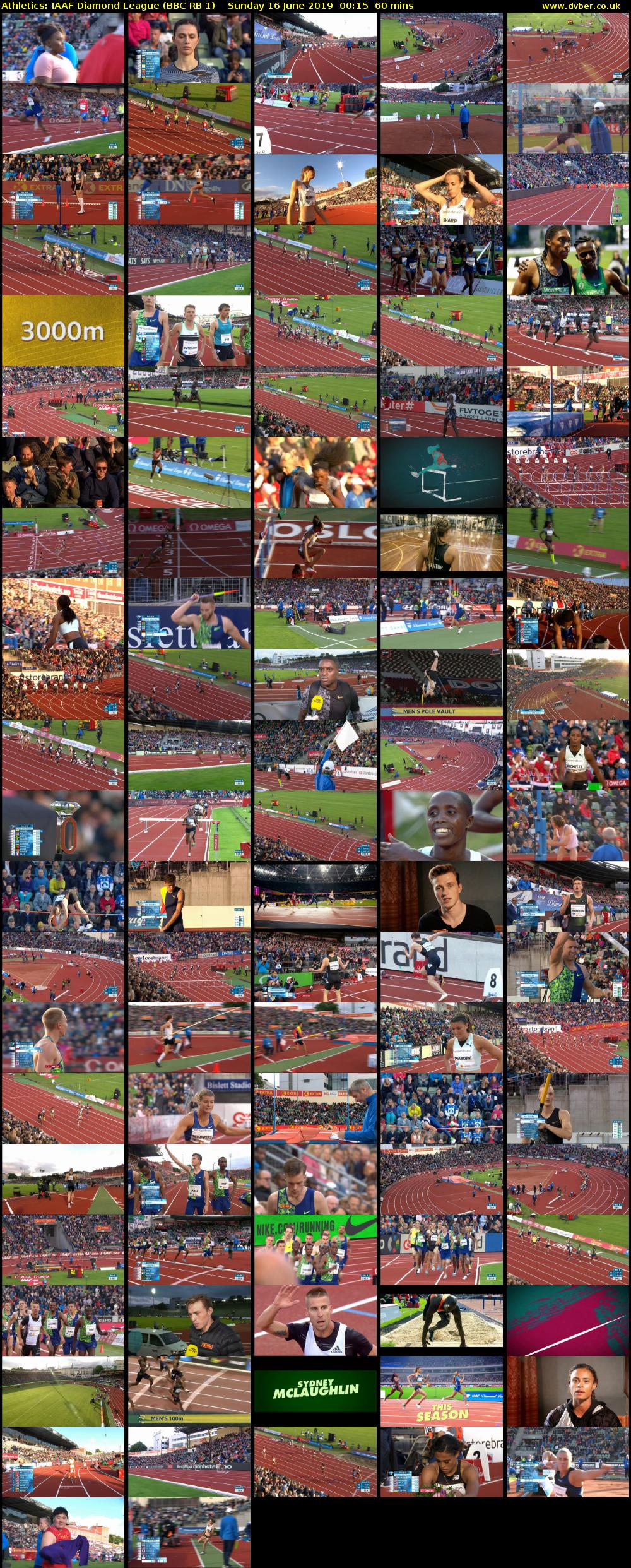 Athletics: IAAF Diamond League (BBC RB 1) Sunday 16 June 2019 00:15 - 01:15