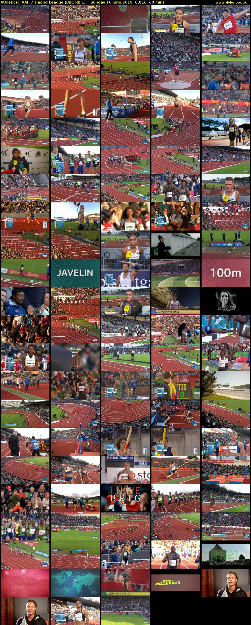 Athletics: IAAF Diamond League (BBC RB 1) Sunday 16 June 2019 03:10 - 04:10
