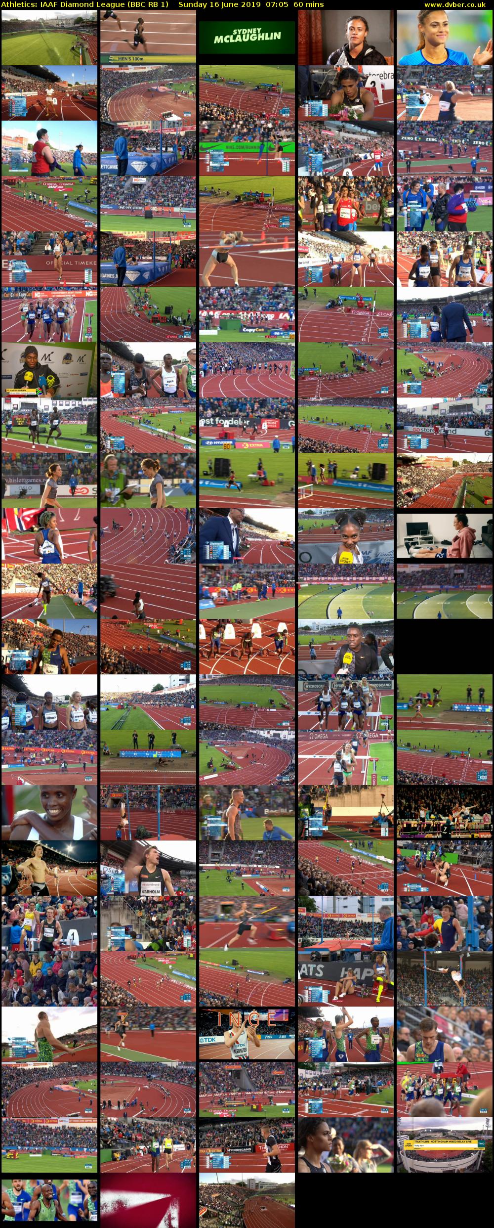 Athletics: IAAF Diamond League (BBC RB 1) Sunday 16 June 2019 07:05 - 08:05