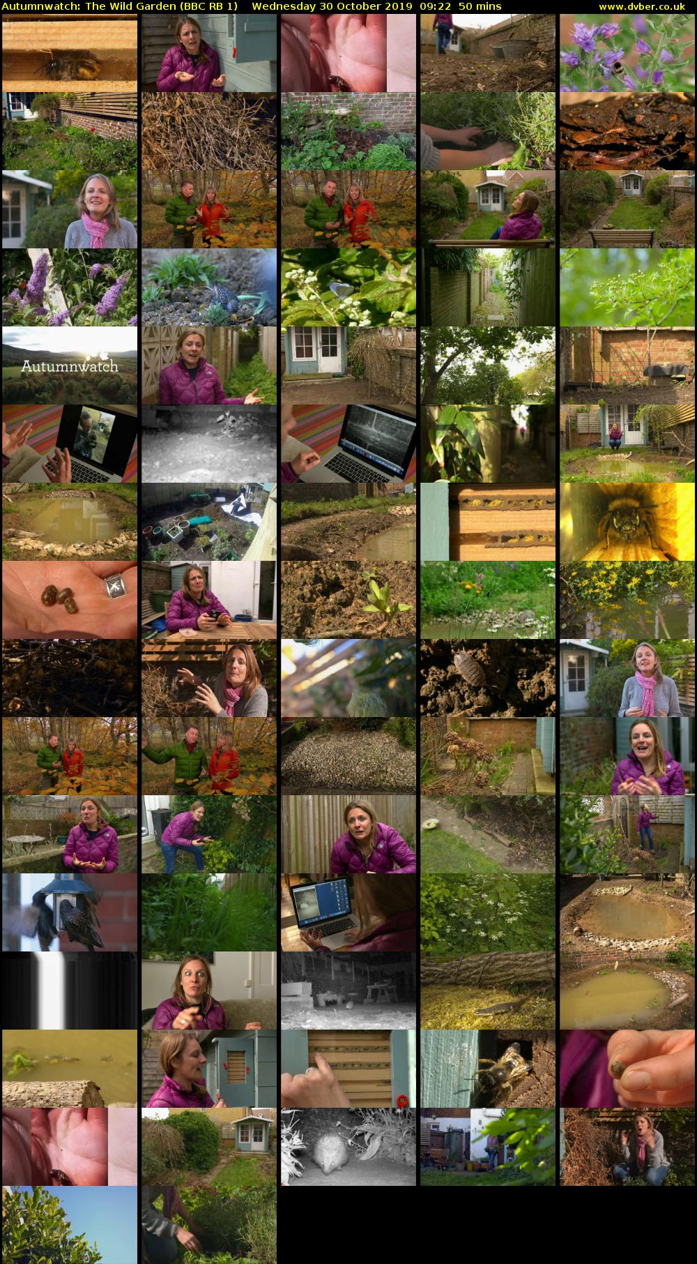 Autumnwatch: The Wild Garden (BBC RB 1) Wednesday 30 October 2019 09:22 - 10:12