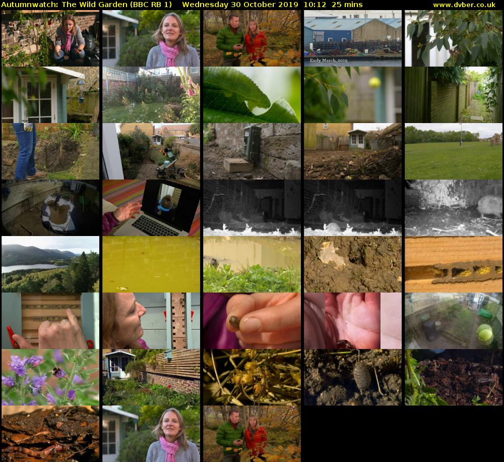 Autumnwatch: The Wild Garden (BBC RB 1) Wednesday 30 October 2019 10:12 - 10:37
