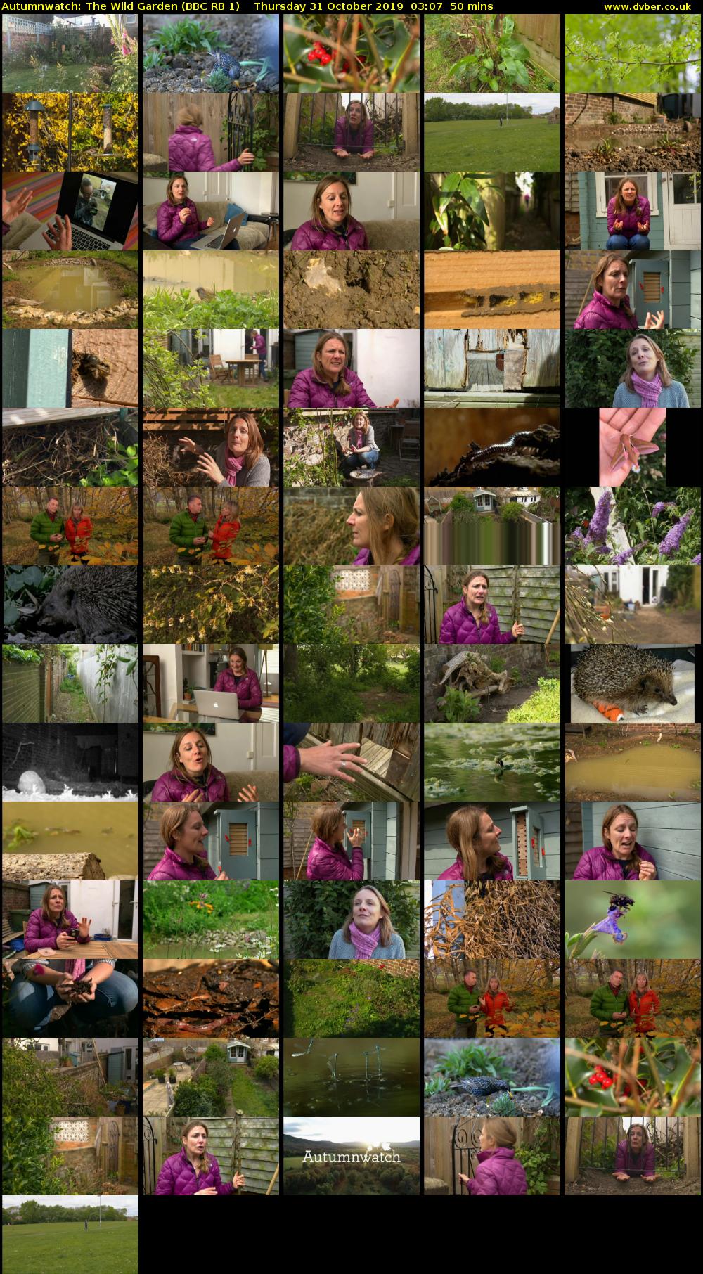 Autumnwatch: The Wild Garden (BBC RB 1) Thursday 31 October 2019 03:07 - 03:57