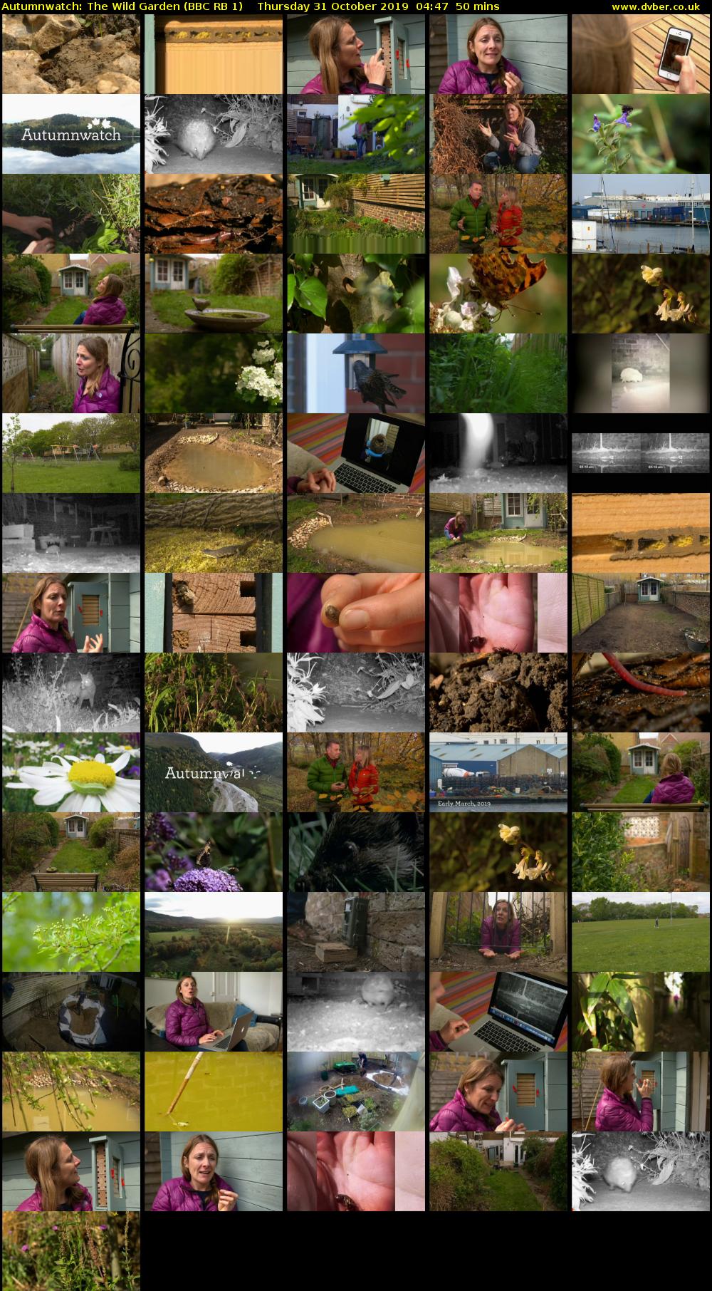 Autumnwatch: The Wild Garden (BBC RB 1) Thursday 31 October 2019 04:47 - 05:37