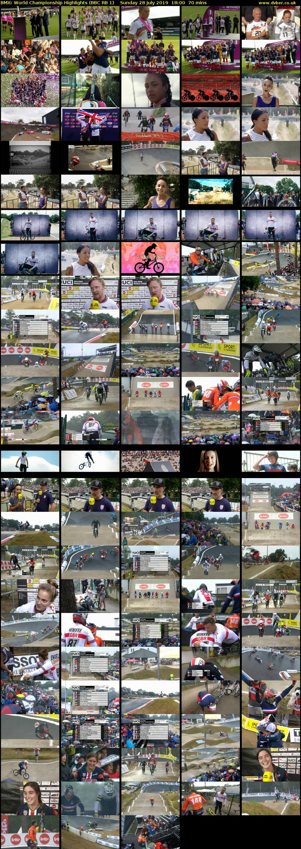 BMX: World Championship Highlights (BBC RB 1) Sunday 28 July 2019 18:00 - 19:10