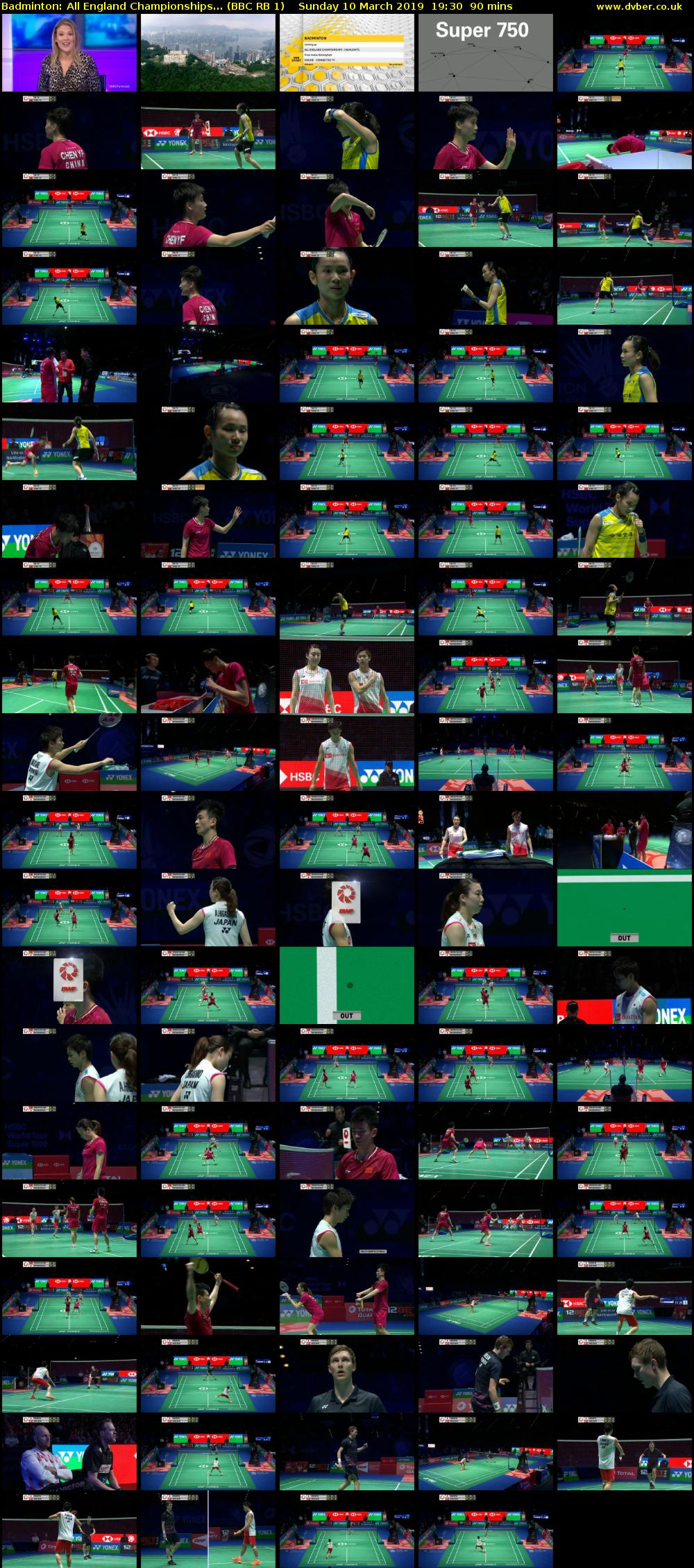 Badminton: All England Championships... (BBC RB 1) Sunday 10 March 2019 19:30 - 21:00