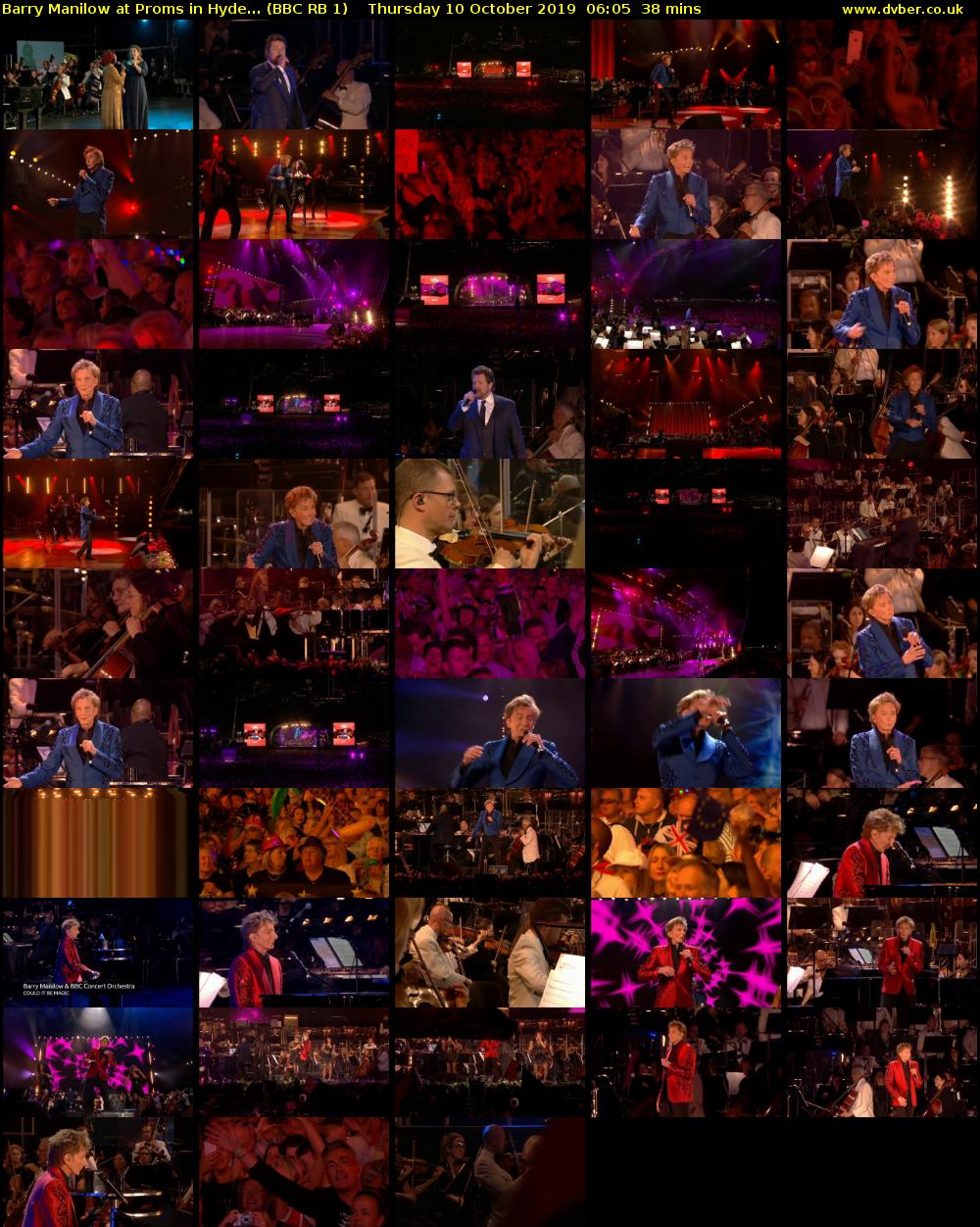 Barry Manilow at Proms in Hyde... (BBC RB 1) Thursday 10 October 2019 06:05 - 06:43