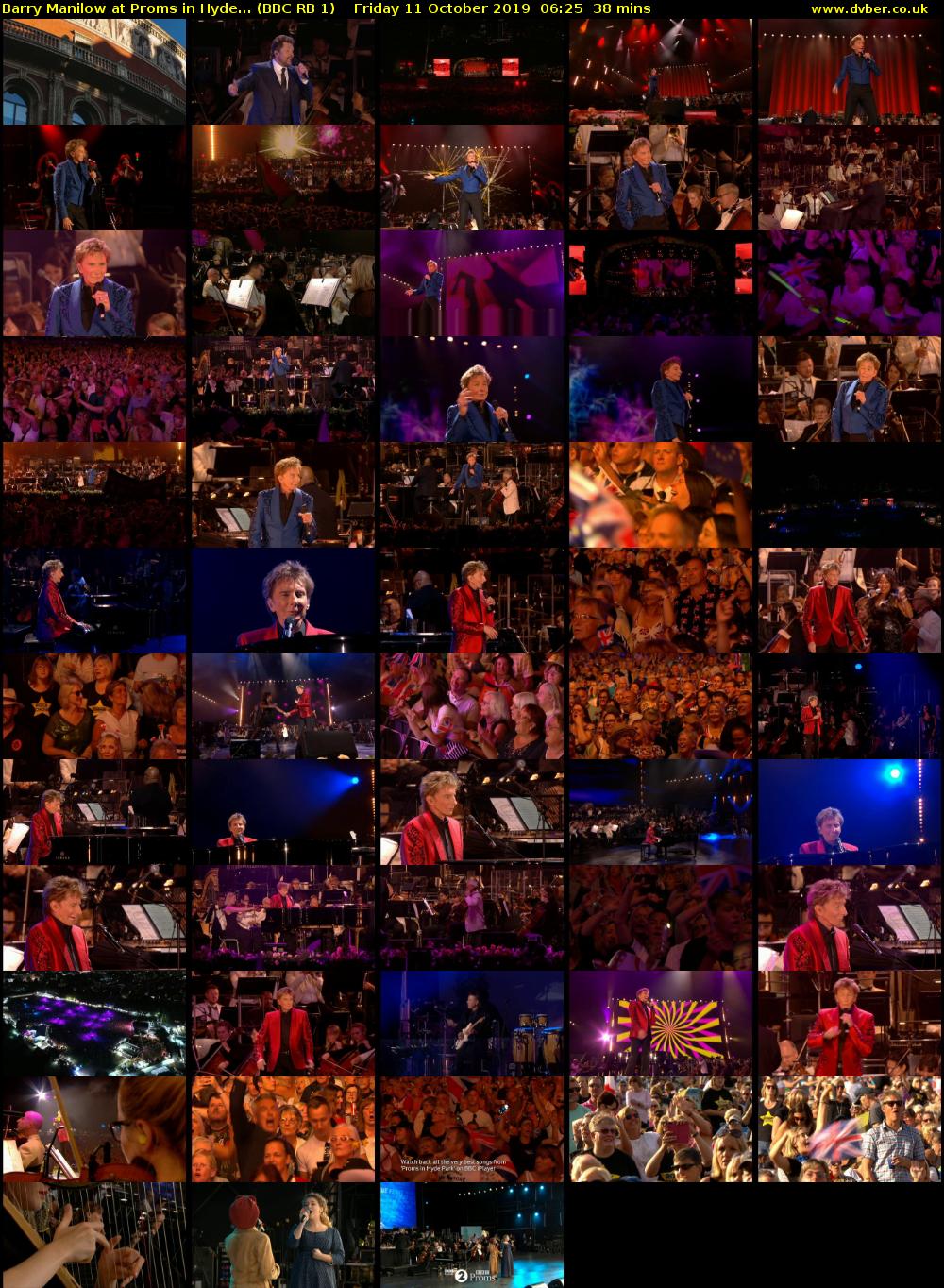 Barry Manilow at Proms in Hyde... (BBC RB 1) Friday 11 October 2019 06:25 - 07:03