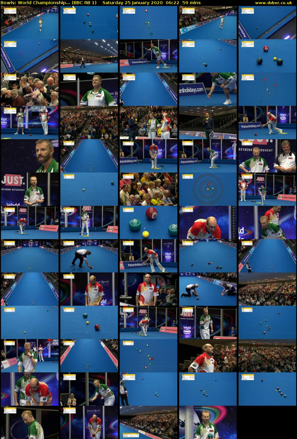 Bowls: World Championship... (BBC RB 1) Saturday 25 January 2020 06:22 - 07:21